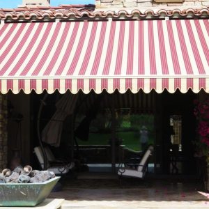 Stripped Retractable Awning